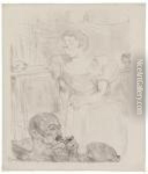 Di Ti Fellow -- Anglaise Au Cafe-concert Oil Painting - Henri De Toulouse-Lautrec