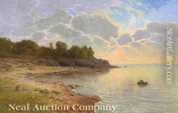 On The Penobscot Bay, Maine Oil Painting - Nikolay Tysland Leganger