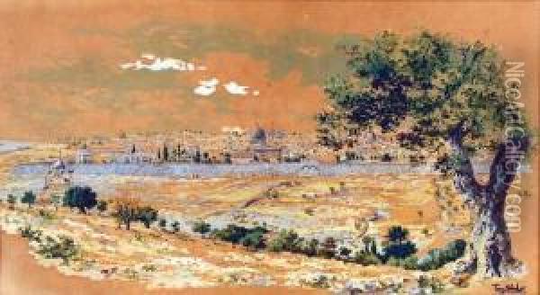 Jerusalem Oil Painting - Tony Binder