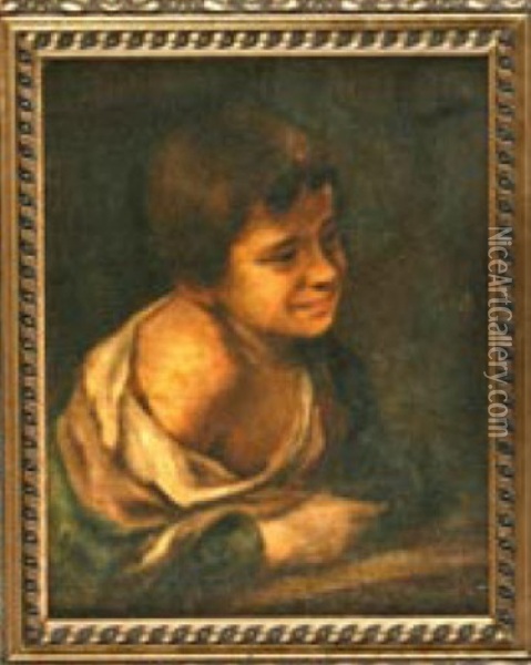 Portrait Eines Jungen (after Murillo) Oil Painting - Olga Boznanska