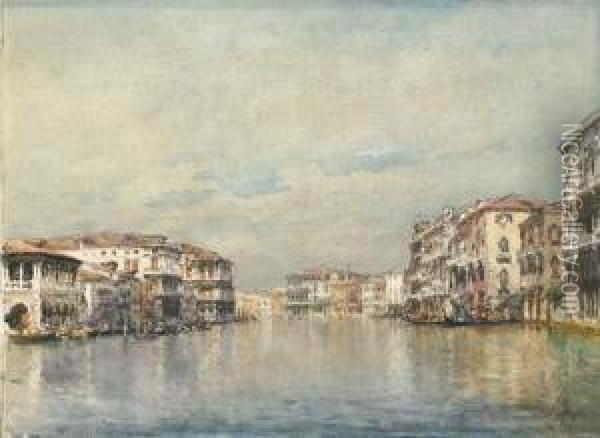 Venezia, Canale A Cannaregio Oil Painting - Emanuele Brugnoli