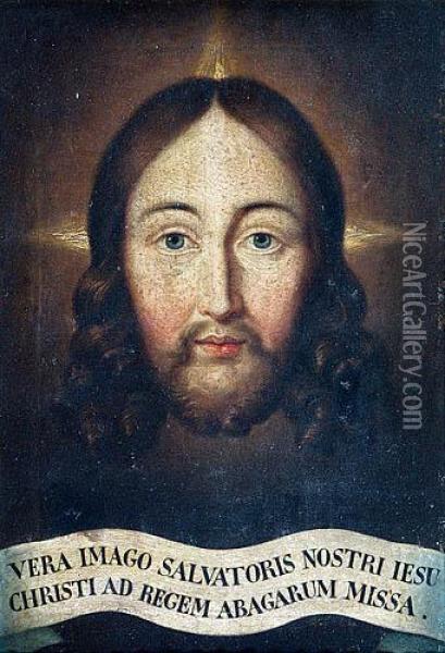 Glowa Jezusa - Salvatoris Nostri Oil Painting - Johann Andreas Gebhardt