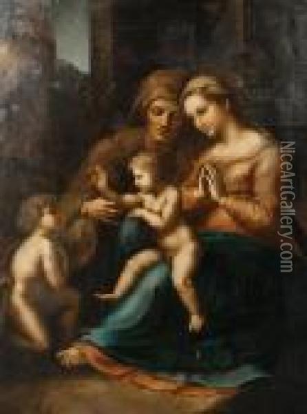 Madonna Del Divino Amore Oil Painting - Raphael (Raffaello Sanzio of Urbino)
