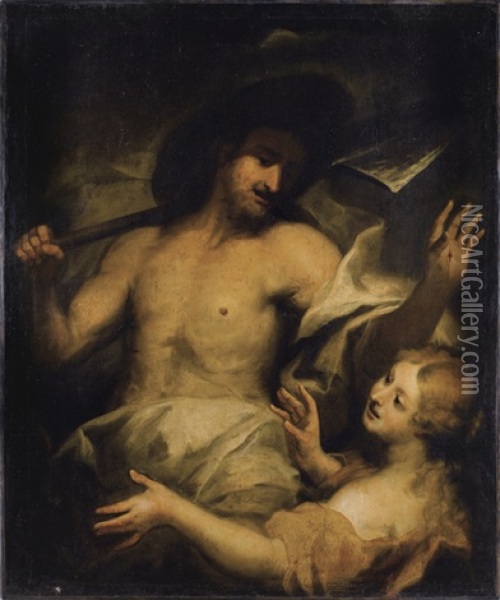 Le Christ Jardinier Oil Painting - Giovanni Andrea de Ferrari