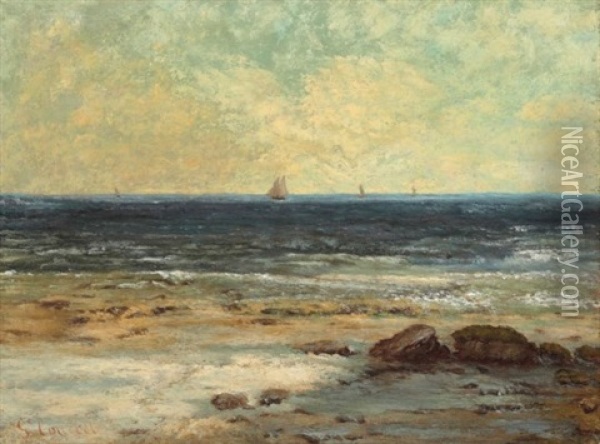 Bords De La Mer, Palavas Oil Painting - Gustave Courbet