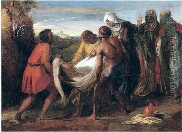 The Entombment Oil Painting - George Richmond
