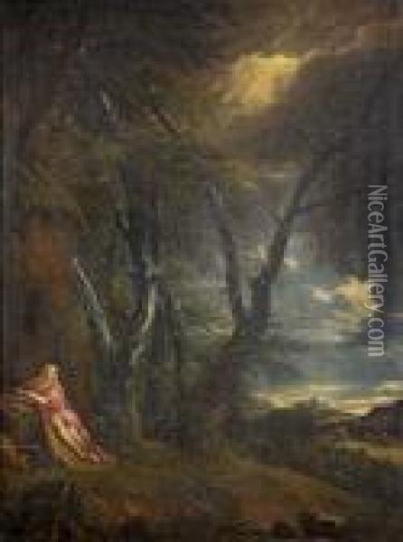 Landschaft Mit Hl. Magdalena Oil Painting - Pieter the Younger Mulier