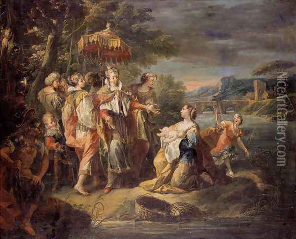 Finding of Moses Oil Painting - Gaspare Diziani