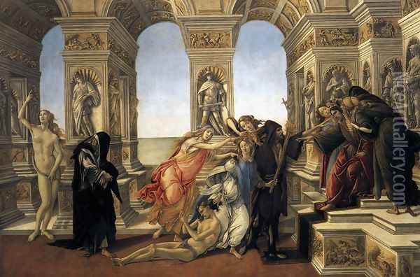 Calumny of Apelles 1494-95 Oil Painting - Sandro Botticelli