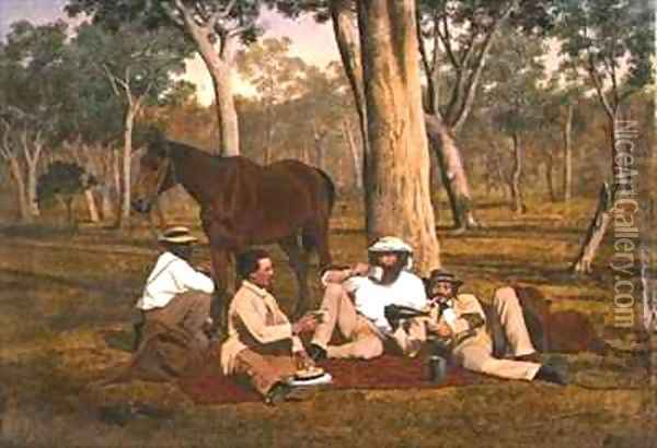 Bush travellers Queensland Oil Painting - Richard Daintree