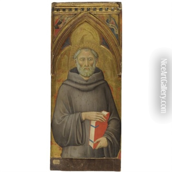 St. Giovanni Gualberto (+ 2 Others; 3 Works) Oil Painting - Luca Di Tomme