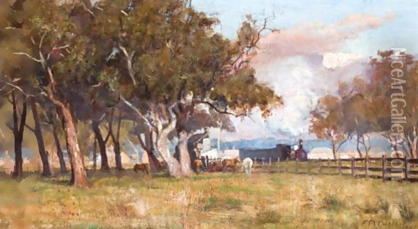 The Morning Train Oil Painting - Frederick McCubbin