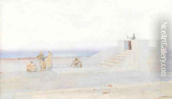 Guarding the fortress by the sea Oil Painting - Louis Auguste Girardot