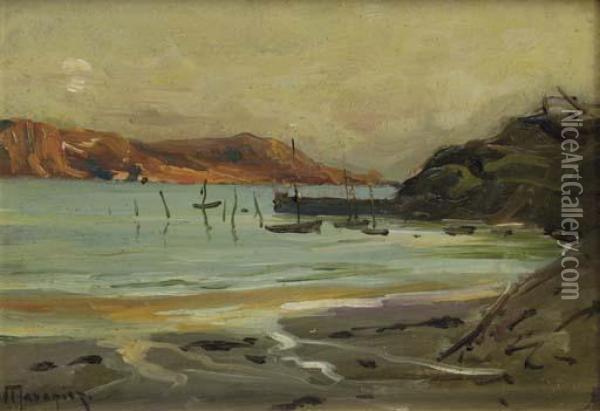 Paysage De Bord De Mer Oil Painting - Georges Philibert Charles Marionez