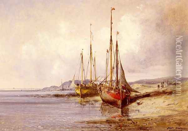 Bretagne (or The Britanny Coast) Oil Painting - Jules Achille Noel