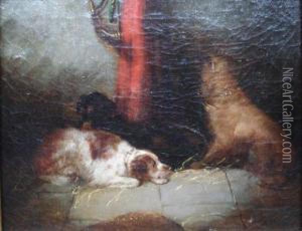 Les Chiens Oil Painting - George Armfield