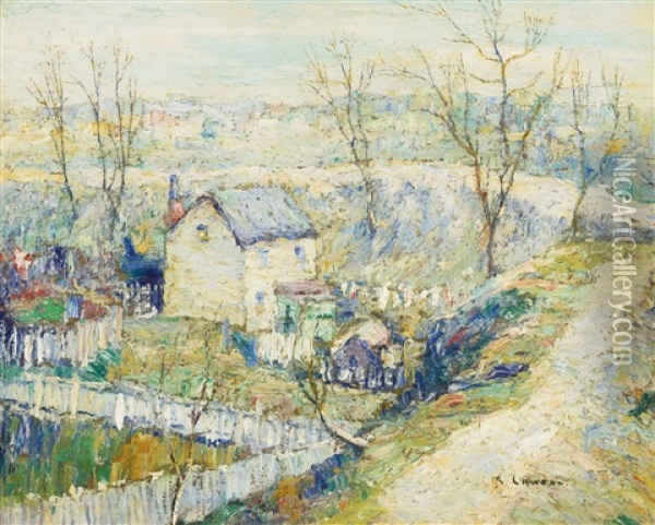 Squatter's Huts, Harlem River Oil Painting - Ernest Lawson