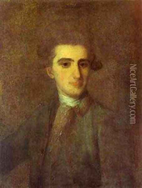 Portrait Of N E Struisky 1772 Oil Painting - Fedor Rokotov