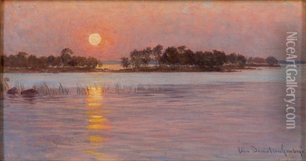 Sunset Oil Painting - Elin Danielson-Gambogi