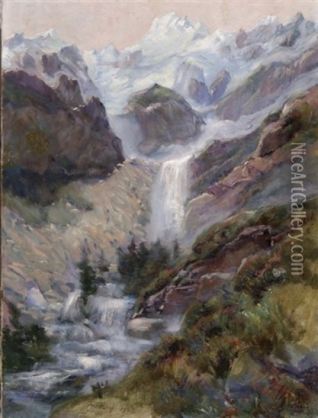 Pic Gaspard Mit Glacier De L'homme Oil Painting - Eugene Gilliard