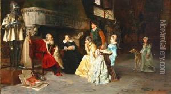 The Story Of The Ancestors Oil Painting - Edoardo Gioia
