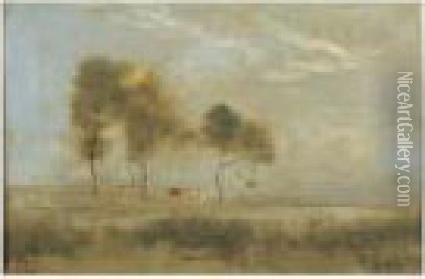 Marais Aux Quatre Arbres Oil Painting - Jean-Baptiste-Camille Corot