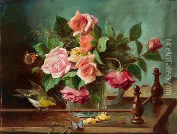 Rosen Oil Painting - Hans Zatzka