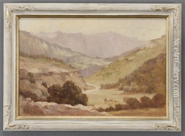 Canyon Landscape Oil Painting - Hale W(illiam) Bolton