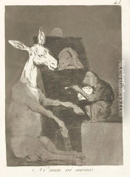 Los Caprichos Plates 2 Oil Painting - Francisco De Goya y Lucientes