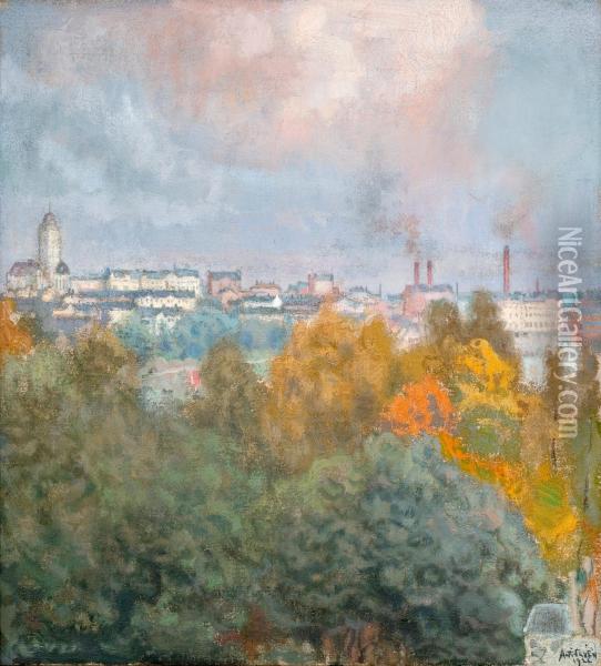 View Of Helsinki Oil Painting - Antti Faven