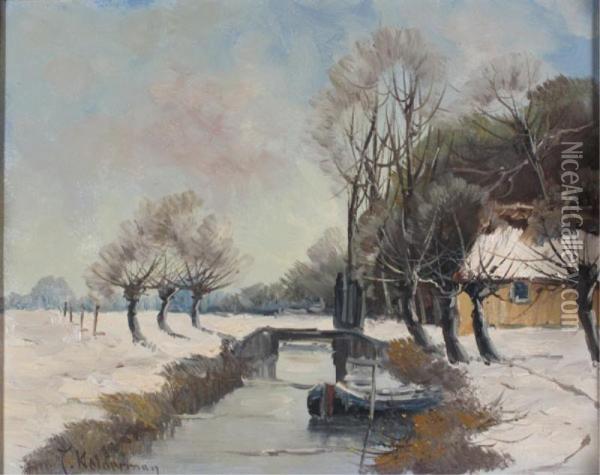 Winter In The Country Oil Painting - Jan Keldermann