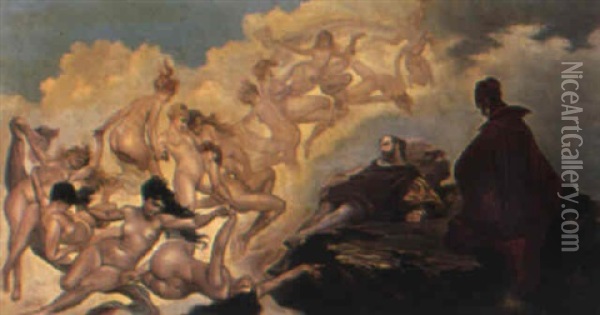 Faust Und Mephisto Oil Painting - Luis Ricardo Falero