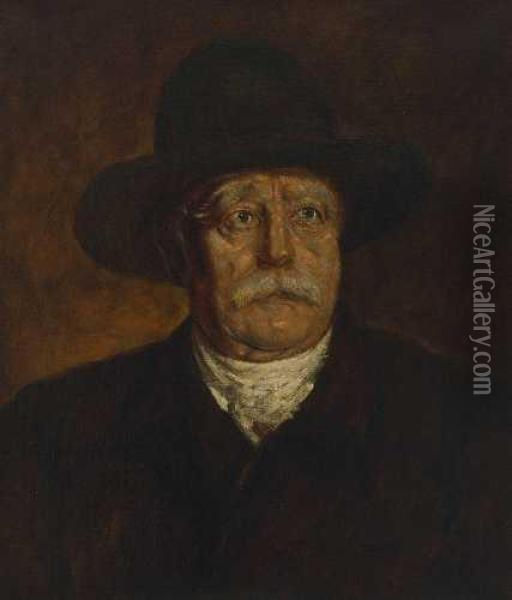 Otto Furst Von Bismarck. Oil Painting - Franz von Lenbach