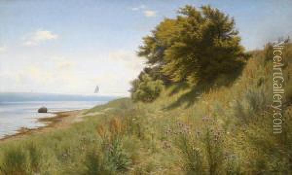 A Summer's Day At The Sea Oil Painting - Ludvig Kabell