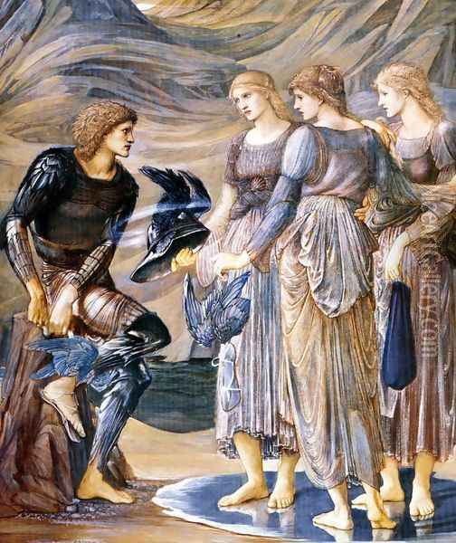 Perseus and the Sea Nymphs Oil Painting - Sir Edward Coley Burne-Jones