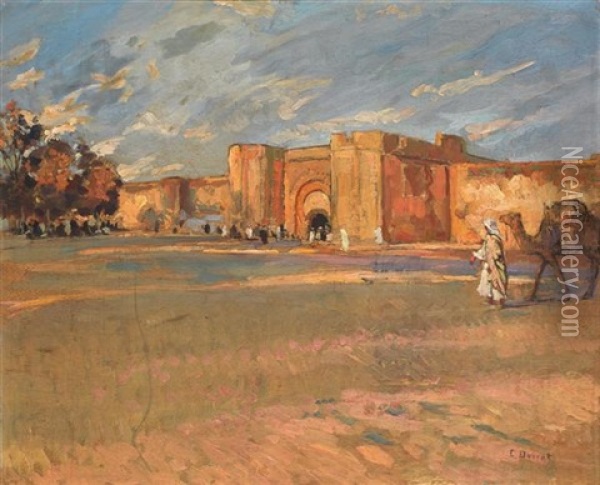 Bab El Had, Rabat Oil Painting - Charles Jules Duvent