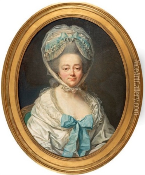 Portrait De Femme Oil Painting - Johann Ernst Heinsius