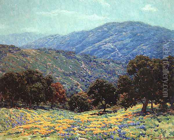 Flowers Under the Oaks Oil Painting - Granville Redmond