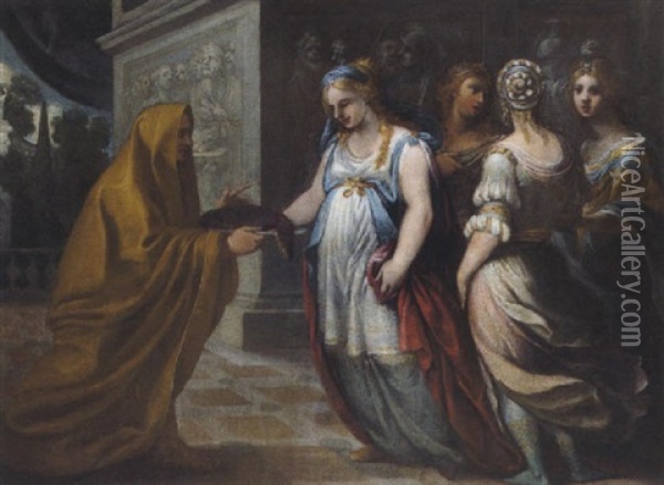 Scena Della Storia Romana Oil Painting - Francesco Furini