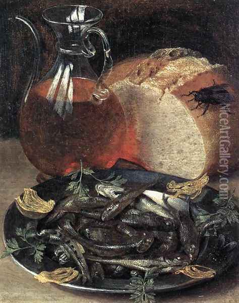Still-life with Fish 1637 Oil Painting - Georg Flegel