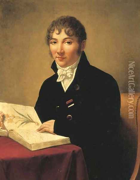 Portrait of Pierre-Joseph Redoute (1759-1840) Oil Painting - French School