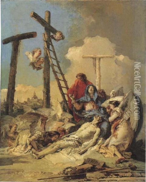 The Lamentation Oil Painting - Giovanni Battista Tiepolo