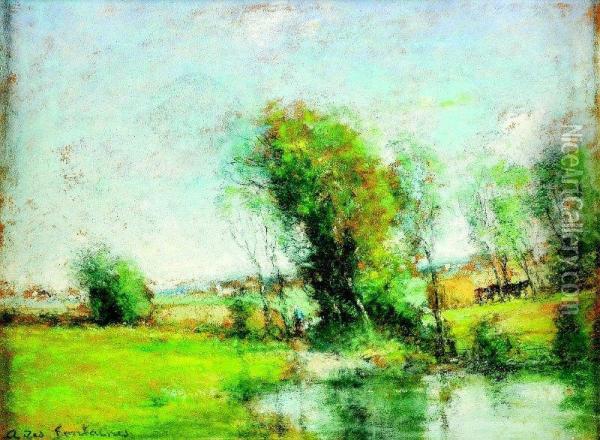 Lagoa No Campo Oil Painting - Des Andre Fontaines