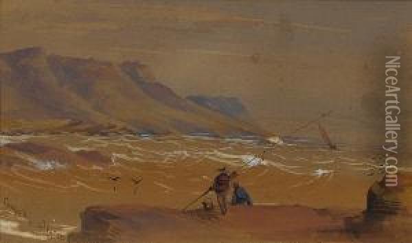 Camps Bay Oil Painting - Thomas William Bowler