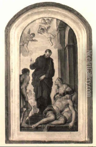Sant'ignacio In Estasi Oil Painting - Antonio Balestra