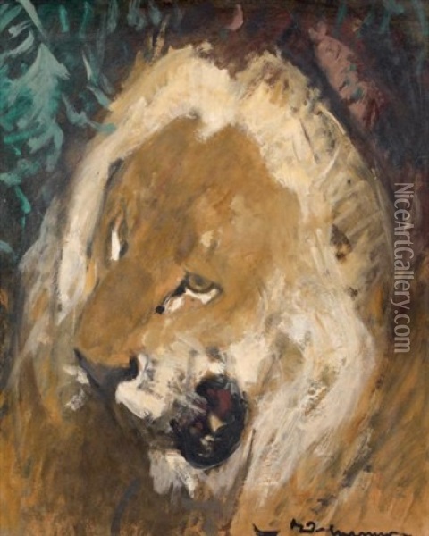 Tete De Lion Oil Painting - Henri Deluermoz