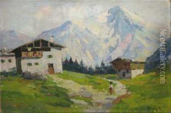 Peisaj Montan Oil Painting - Rudolf Negely