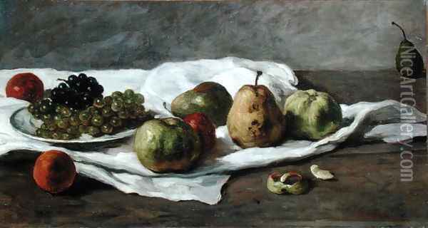 Apples, pears and grapes Oil Painting - Gustave Courbet