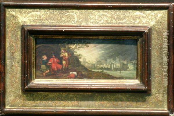 Lot And His Daughters Oil Painting - Frans II Francken