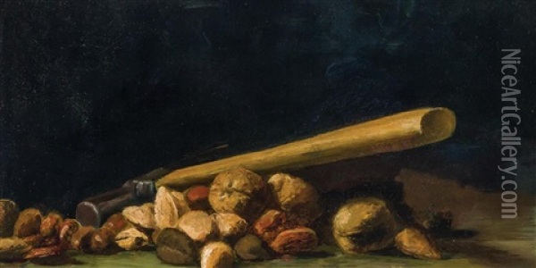 Hammer With Nuts Oil Painting - Joseph Decker